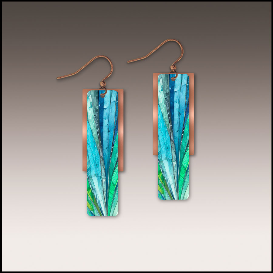 Waterfall Crash Copper Accent Multilayer Earrings