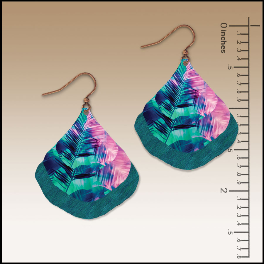 Retro Tropical Ginkgo Multilayer Earrings - Image 2