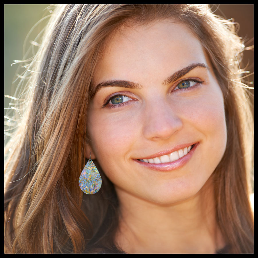 Almond Branches Petal Drop Handmade Earrings - Image 3