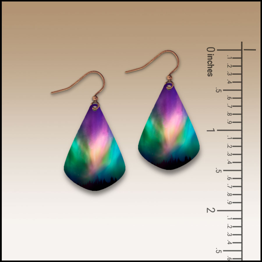 Northern Lights Flowerbud Short Drop Earrings - Image 2