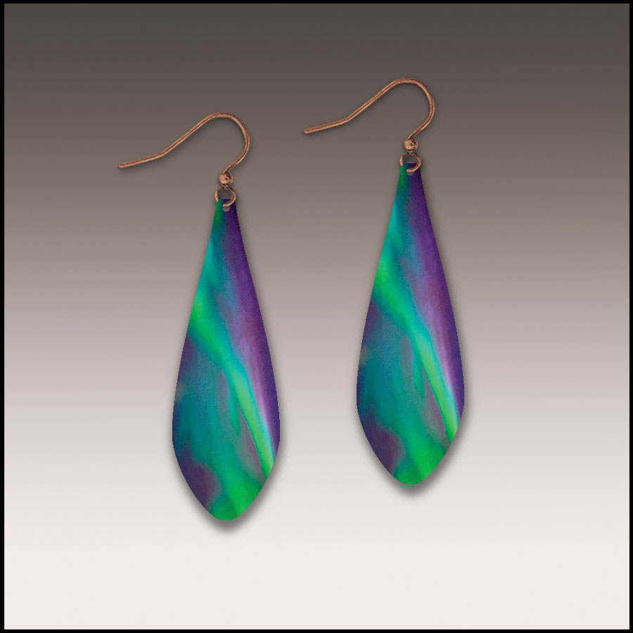 Northern Lights Helix Long Drop Earrings