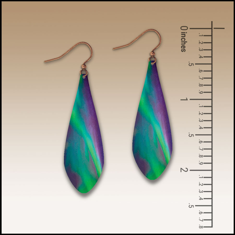 Northern Lights Helix Long Drop Earrings - Image 2