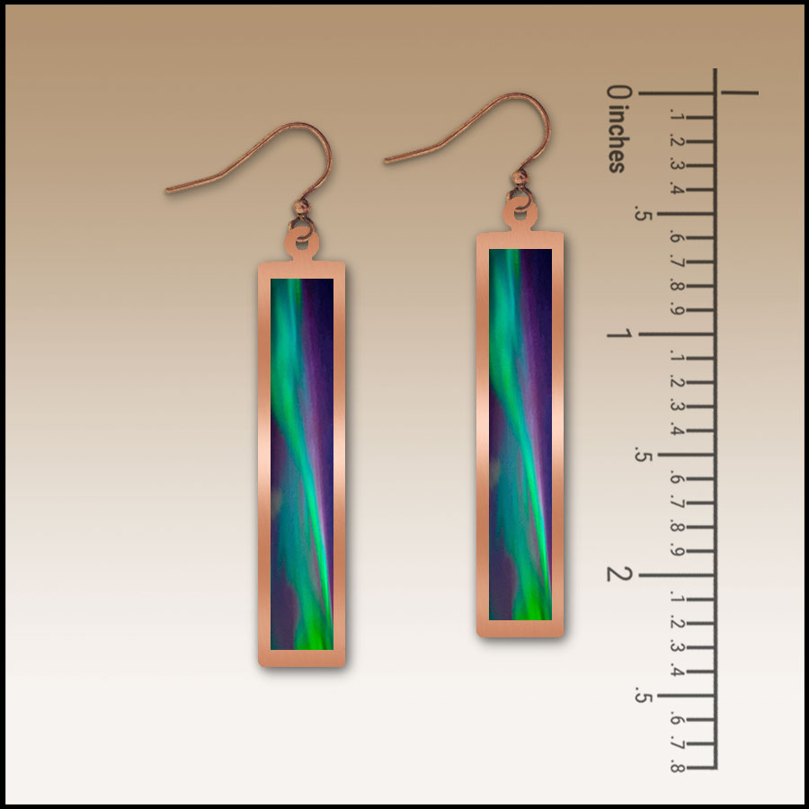 Northern Lights Helix Copper Showcase Earrings - Image 2