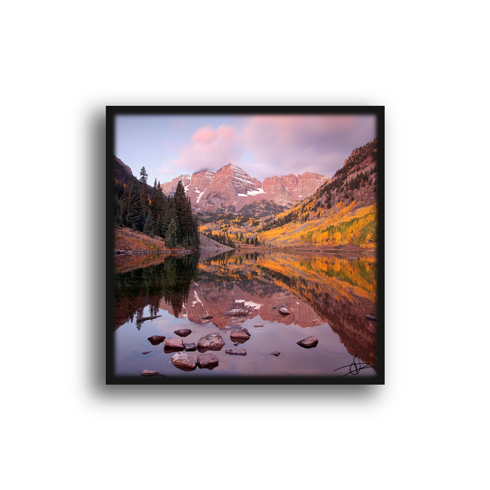 Maroon Bells 2x2 Slate Magnet